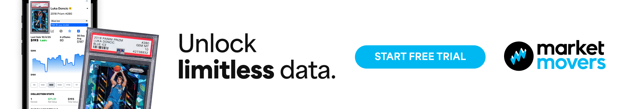 Brand logo and promotional text